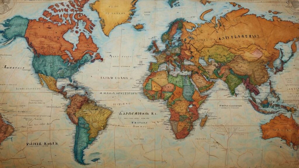 Global map showing regional distinctions in legal terminology for attorneys, lawyers, solicitors, and barristers