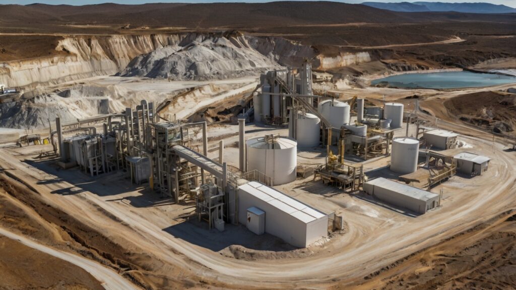 A comparison of lithium mining and a recycling facility addressing sustainability concerns.