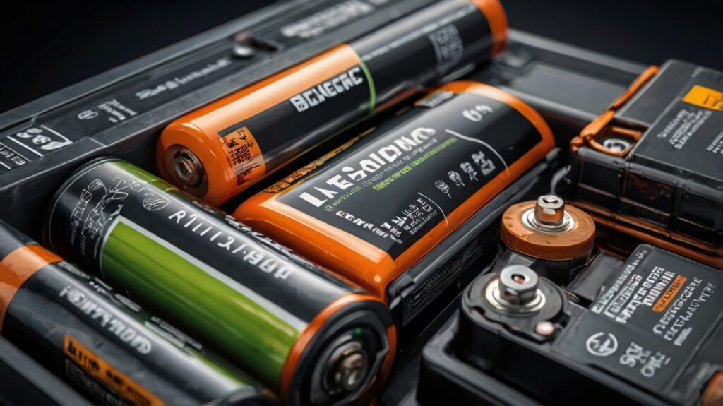 Comparison of lithium batteries and lead-acid batteries showcasing energy density, lifespan, and charging speed.